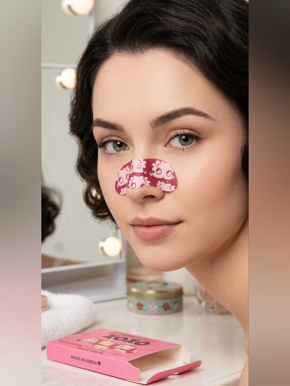 Betty Boop Pink XOXO Nose Pore Strips